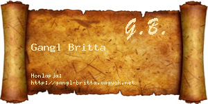 Gangl Britta névjegykártya